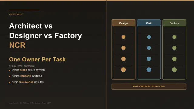 Architect vs Designer vs Contractor vs Factory