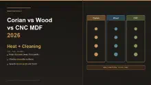 Corian vs Wood vs CNC MDF Mandir Materials