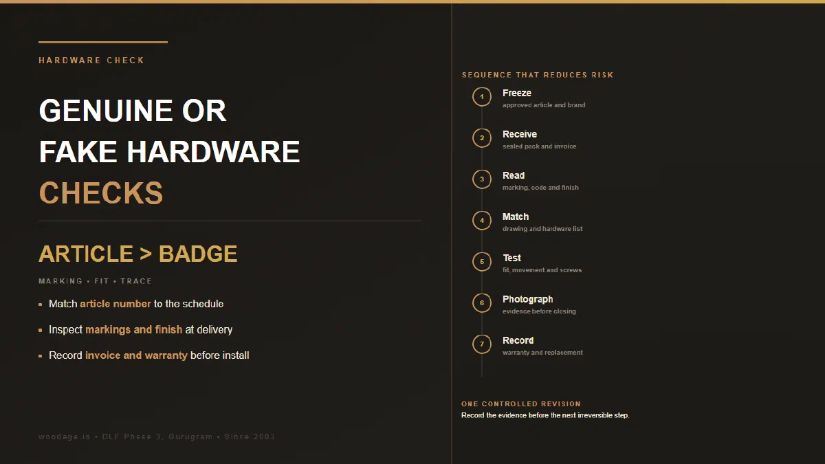 Cabinet Hardware Substitution Audit: BOQ to Installation