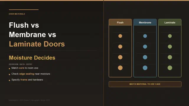 Flush vs Membrane vs Laminate Doors