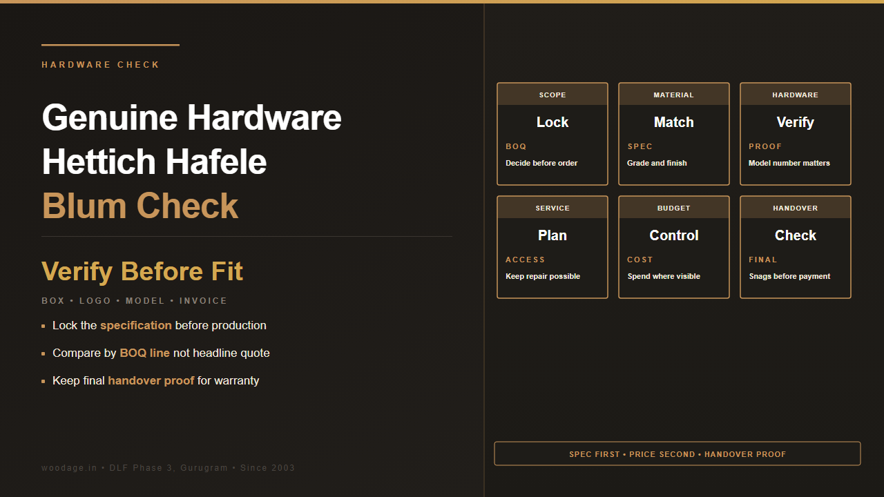 How to Verify Genuine Hettich, Hafele and Blum Hardware Before Your Kitchen Is Installed