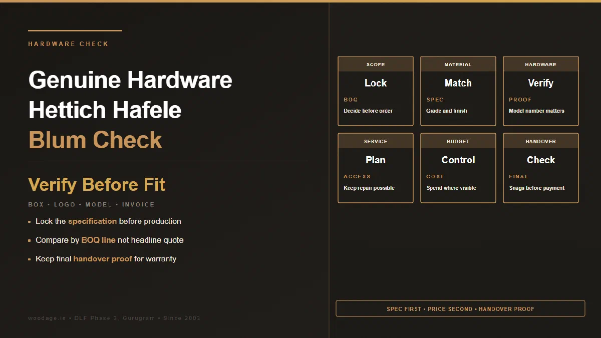 How to Verify Genuine Hettich, Hafele and Blum Hardware Before Your Kitchen Is Installed