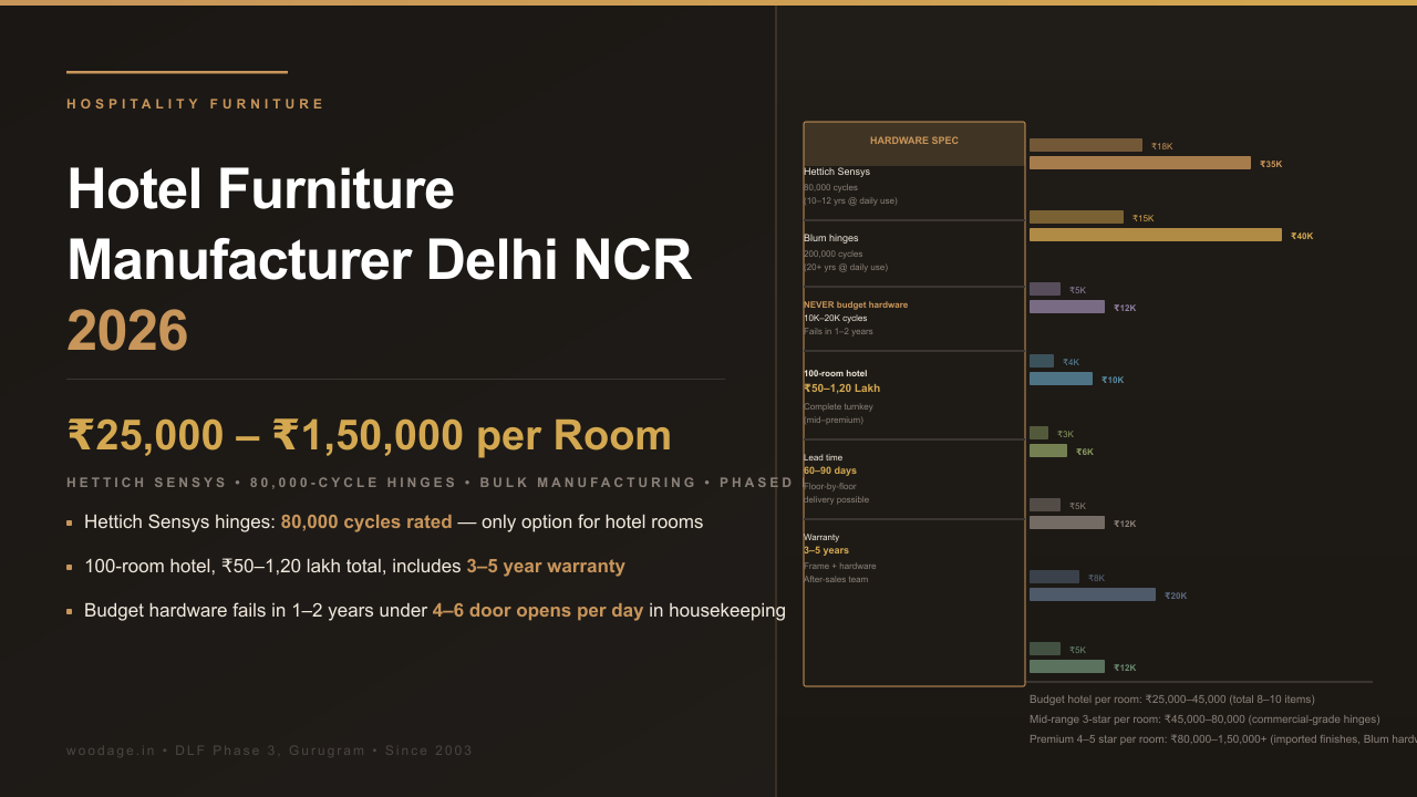 Hotel Furniture Manufacturer Delhi NCR 2026: Bulk Pricing, Materials and Compliance Guide