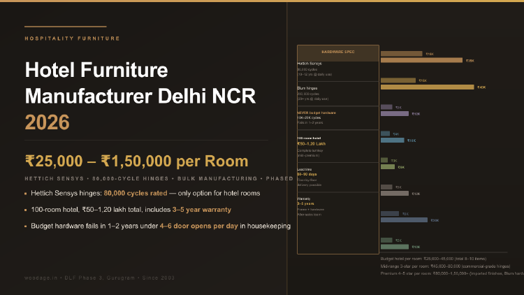 Hotel Furniture Manufacturer Delhi NCR 2026: Bulk Pricing, Materials and Compliance Guide