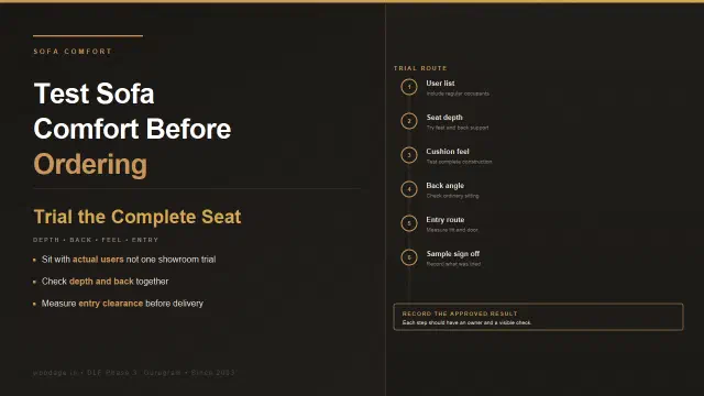 How to Test Sofa Comfort Before a Custom Order