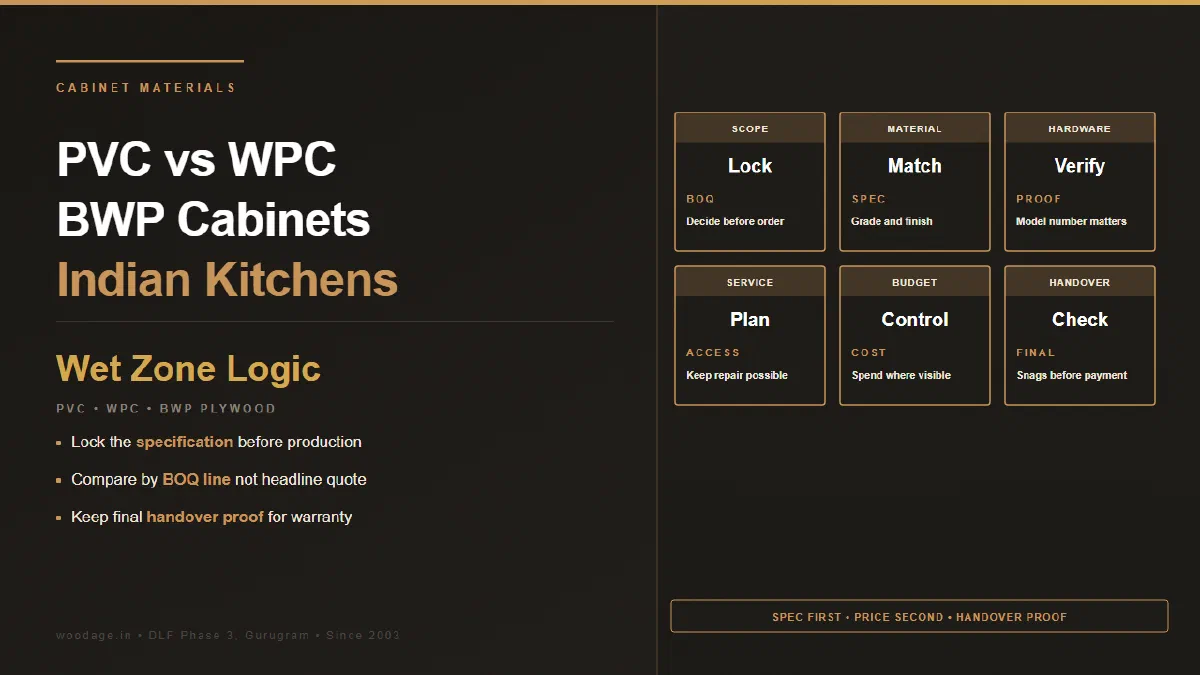 PVC and WPC Kitchen Cabinets vs BWP Plywood: What Works in Indian Kitchens?