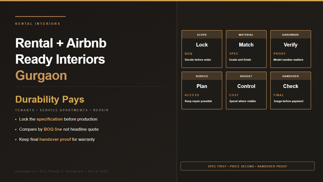 Rental and Airbnb Ready Interiors in Gurgaon: Durable Furniture Choices for Service Apartments