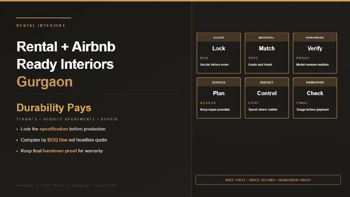 Rental and Airbnb Ready Interiors in Gurgaon: Durable Furniture Choices for Service Apartments