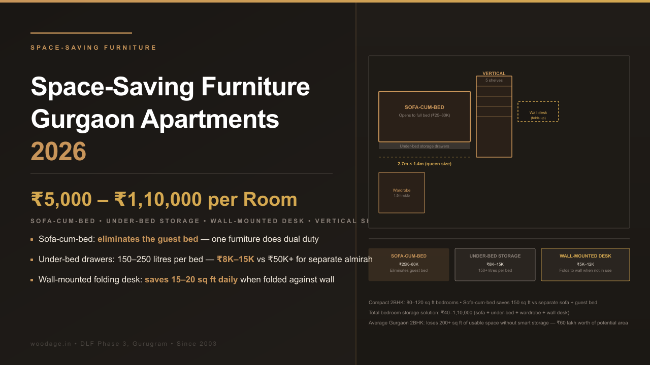 Space-Saving Furniture for Gurgaon Apartments 2026: Multi-Function Solutions With Prices