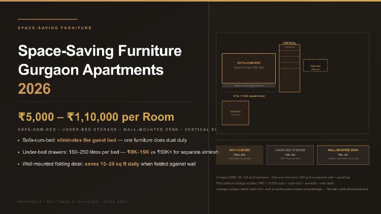 Space-Saving Furniture for Gurgaon Apartments 2026: Multi-Function Solutions With Prices