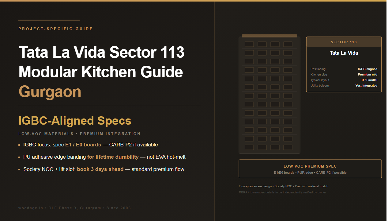 Tata La Vida Sector 113 Modular Kitchen Guide: Apartment Layouts, IGBC Compliance and Premium Material Choices
