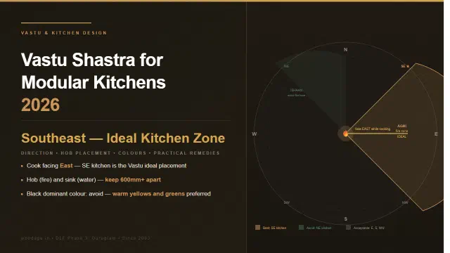 Vastu Shastra for Modular Kitchens 2026: Directions, Platform Placement, Colours and Practical Guidance for Indian Homes